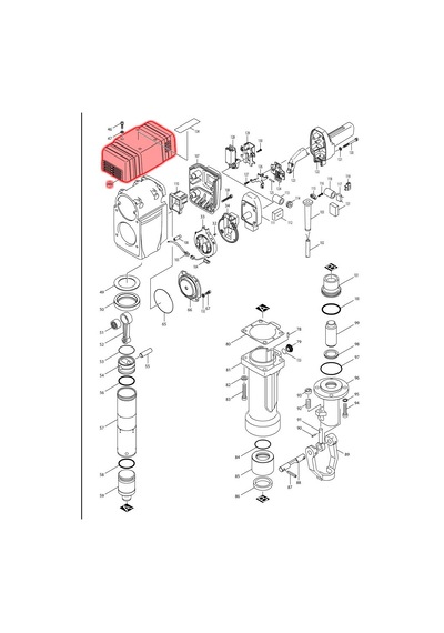 Makita HM1801 Yuva Kapağı Ürün Kodu 419324-7