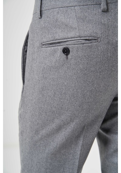 Bisse Erkek Regular Fit Flanel Klasik Pantolon Gri Ppnk23k23201 D55 Gri