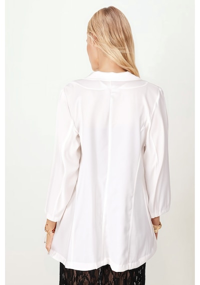 Armonika Kadın Krem Cepli Oversize Ceket Arm-26k001005