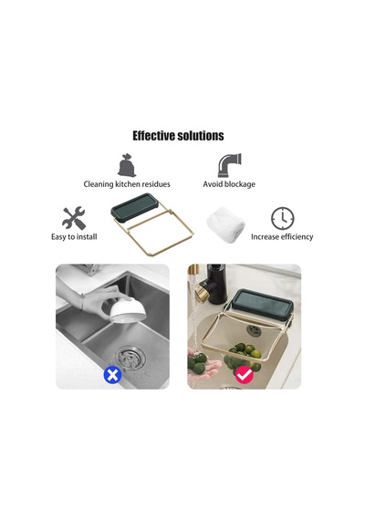 Katlanır Mutfak Lavabo Süzgeci Tıkanıklığa Son 50 Adet Tül Süzgeç Hediye Yeni Nesil Modern Süzgeç Beyaz - Çok Renkli