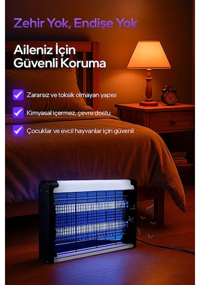 Elektirikli Sinek Kovucu 8w / Sinek Öldürücü Ve Kovucu / Uv Mor I