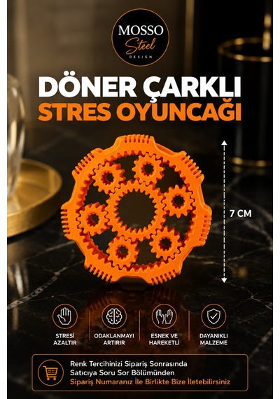 Döner Çarklı Stres Oyuncağı Hareketli Fidget Oyuncak