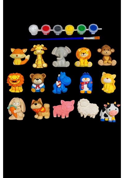 20 Adet Hayvanlar Alemi Taş Boyama Seti Objeler5 Cm Anne,çocuk,yetişkin Etkinlik,eğlence,workshop