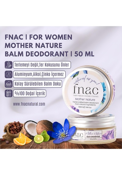 Fnac Doğal İçerikli Mother Nature Ter Kokusu Önleyici Krem Deodorant 50 ML