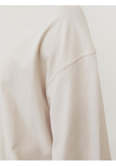 Jack & Jones Erkek Bisiklet Yaka Düz Renk Tisört - Charge - 12259975 Moonbeam Çok Renkli