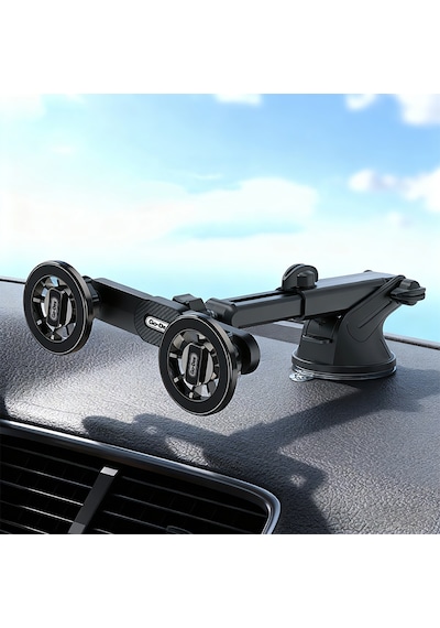 Go Des Gd-hd363 360 Derece Dönebilen Uzatılabilir 2in1 Araç Telefon Tutucu Siyah