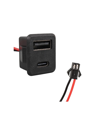 Pano Tip Kare Type-c + Usb Şarj Soketi Bağlantı Modülü