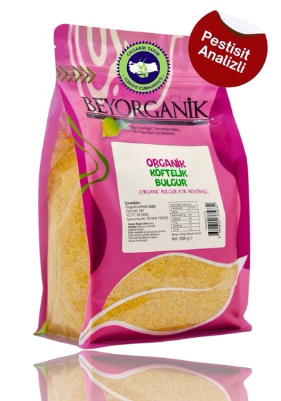 Beyorganik Organik Bulgur Köftelik Pestisit Ve AflaAnalizli 1 KG