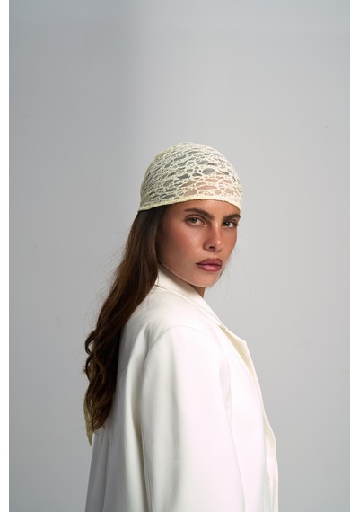 Mai Studios Co. Miray Üçgen Kesim Sarı Dantel Bandana sarı