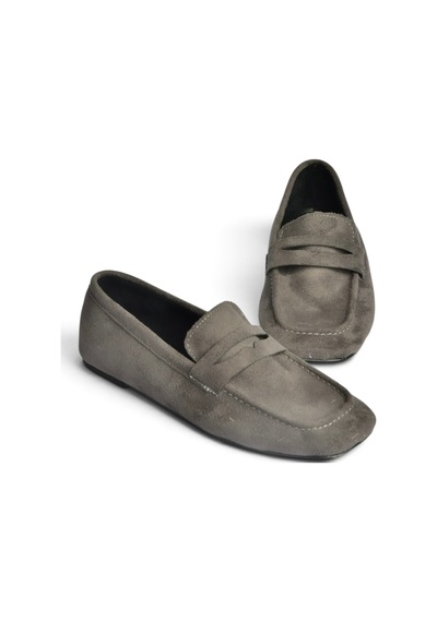 Fox Shoes Z250010202 Gri Süet Günlük Kadın Ayakkabı