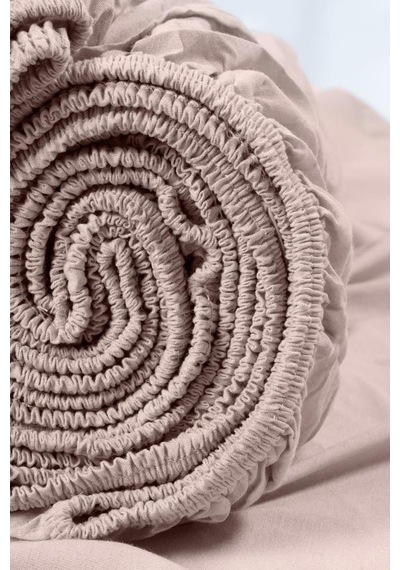 Aç-tak Lastikli Tek Kişilik Çarşaf 160x200+30 Cm Polycotton Matriss Serisi Krem