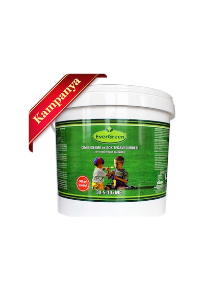 Çim Besleme Ve Şok  Gübresi 30-5-10 + Me - 10 KG Kova