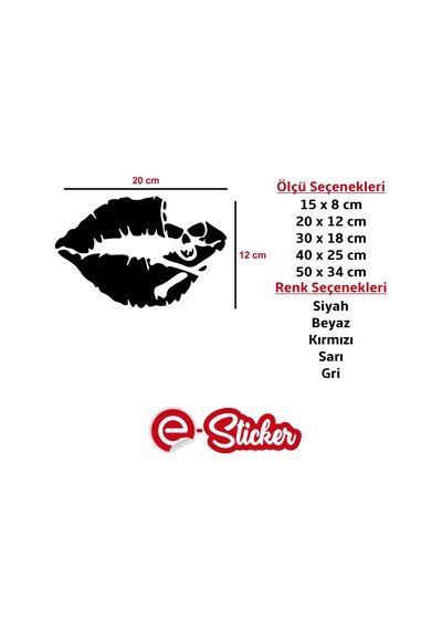 Dudak Kuru Kafa Sticker Oto Sticker Araba Sticker (353769614)