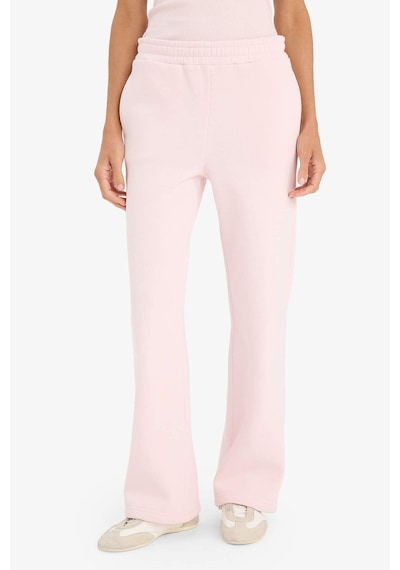 Defacto Straight Fit Basıc Cepli Yüksek Bel Eşofman Altı B8571AX25SP Pembe
