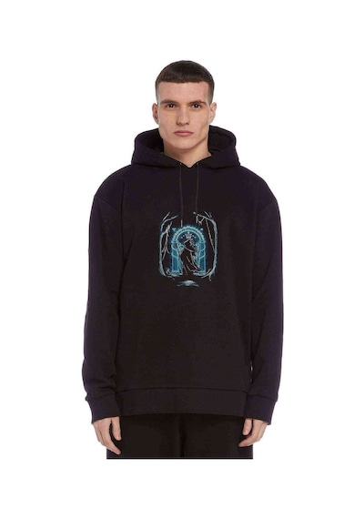 Lord Of The Rings Speak Friend Baskılı Siyah Erkek Örme Sweat (530994737)