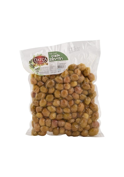 Datça Yağlı Çizik Yeşil Zeytin 500 G