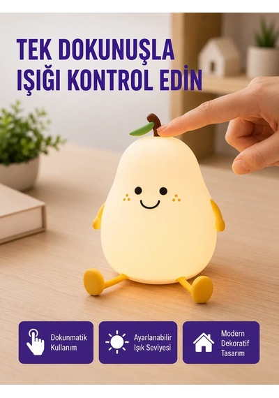 Ers Dekoratif Armut Led Lamba Renk Ayarlı Şarj Edilebilir