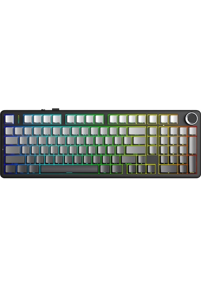 Aula F99 Pro 3 Modlu Rgb Hot Swap Mekanik Nimbus V3 Switch Kablosuz Makrolu Klavye Gradyan Gri