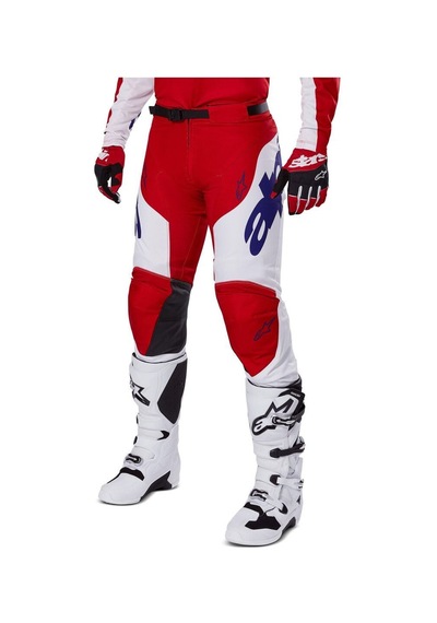 Alpinestars Racer Veil Kros Motosiklet Pantolonu Kırmızı Beyaz