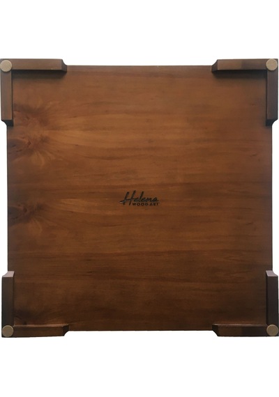 Helena Wood Art El Yapımı Masif Ahşap Sedefli Satranç Tablası 59 x 59 CM