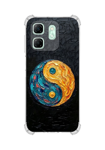 Printify Infinix Smart 9 İle Uyumlu Şeffaf Silikon Kılıf Uv Baskılı Esnek Tpu Kapak Denge No5