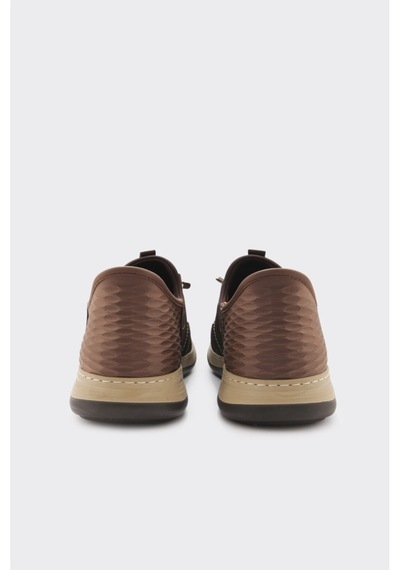 Derinet Hakiki Deri Lastik Bağcıklı Erkek Sneaker Kahve Nubuk Kahve Nubuk