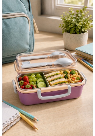 Emilahome Aura Beslenme Kabı Çelik Bölmeli 150-300 Ml 2 Bölmeli Pembe - 911788505 Pembe