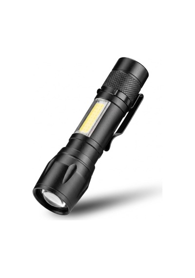 Amber Led Şarj Edilebilir Led'li El Feneri Cata Ct-8024 Siyah