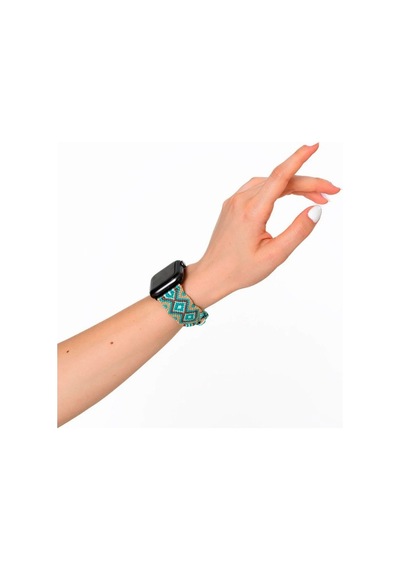 Hippi Charm Gümüş Örgü Apple Uyumlu Watch  Kordonu 38-40-41 Mm