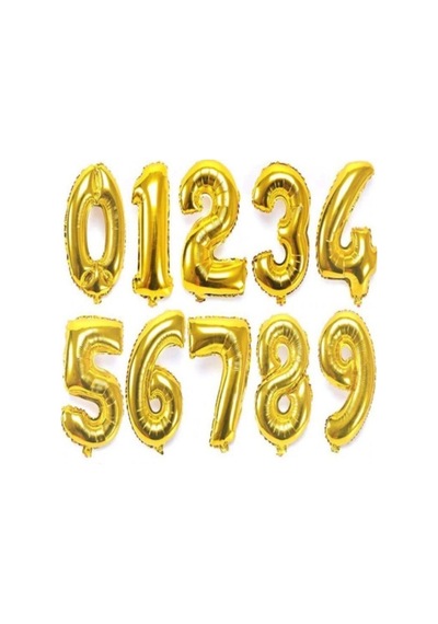 3 Yaş Rakam Folyo Balon Gold 100 CM .Doğum Günü. Yaşgünü. Parti.