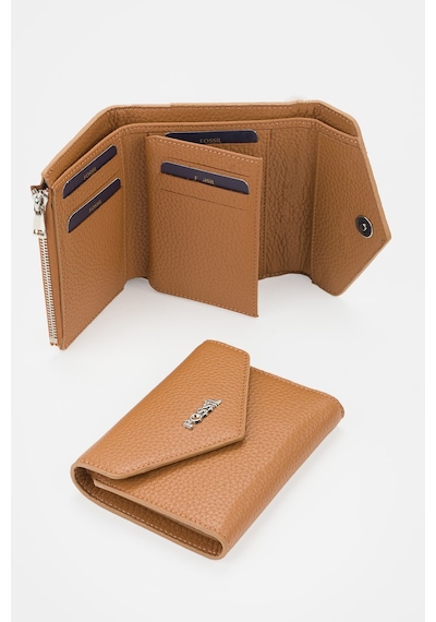 Fossil %100 Hakiki Deri El Portföyü Kartlık Camel