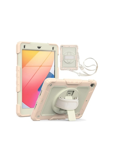 Mey İthalat İpad Uyumlu 5 Air 9.7 Kılıf Strap New Tablet Kapak - Pembe Klasik