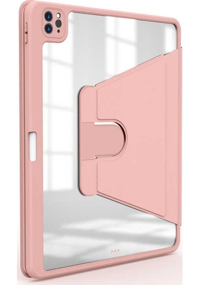 İpad Pro 11 2021 3.nesil A2377-a2459-a2301-a2460 Uyumlu 360 Dönebilen Standlı Nayn Tablet Kılıfı - Mavi Açık - T19647
