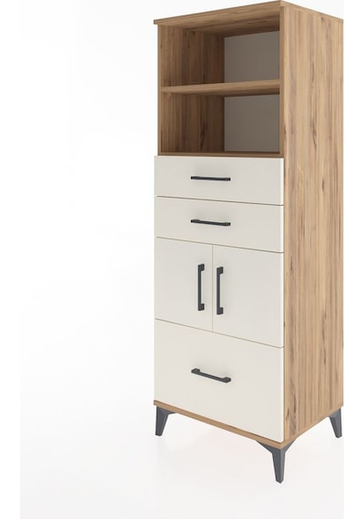 Hyperion Dolap 3 Raflı 3 Çekmeceli 2 Kapaklı 60x44x163 Çam-ay... Çam