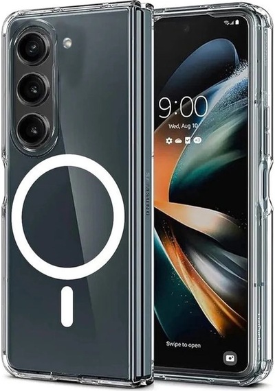 Mey İthalat Samsung Uyumlu Galaxy Z Fold 6 Kılıf Magneticsafe Şeffaf Silikon - Şeffaf