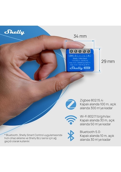 Shelly 1 Mini Gen4 Akıllı Röle