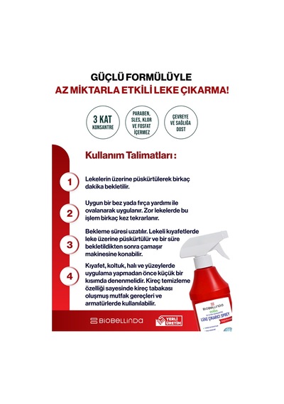 3x Ultra Konsantre Leke Çıkarıcı Sprey 450 Ml