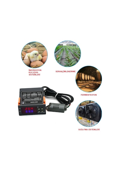 SHT2000 220v 10A Isı ve Nem Kontrolörü