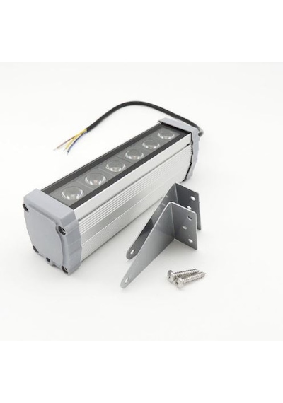 20 Cm Wallwasher Led Bina Dış Duvar Aydınlatma Boyama Mavi Işık Gri