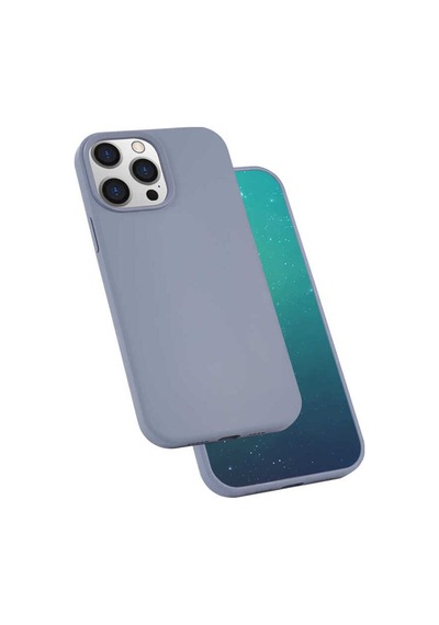 Apple Uyumlu iPhone 13 Pro Max Kılıf Zore Silk Silikon Lacivert