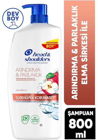 Head & Shoulders Arındırma & Parlaklık Kepeğe Karşı Etkili Şampuan 800 ML
