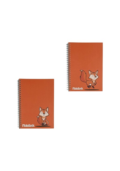 A5 Spiralli Tilki Konsept Defter 40 Yaprak 4'lü Tamamı Çizgisiz