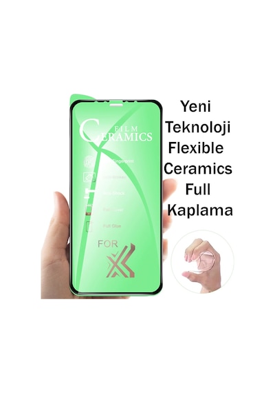 Apple Uyumlu   iPhone 14 Pro Max Ekran Koruyucu 9d Seramik Nano Tam Kaplayan Kavisli Kırılmaz