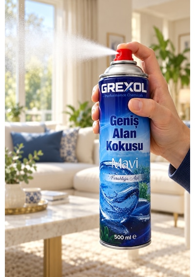 Vivanni Home Mavi Ev Ofis Mağaza Oda Kokusu 500 Ml Kötü Kokuları Nötralize Eden Geniş Alan Spreyi Ferah