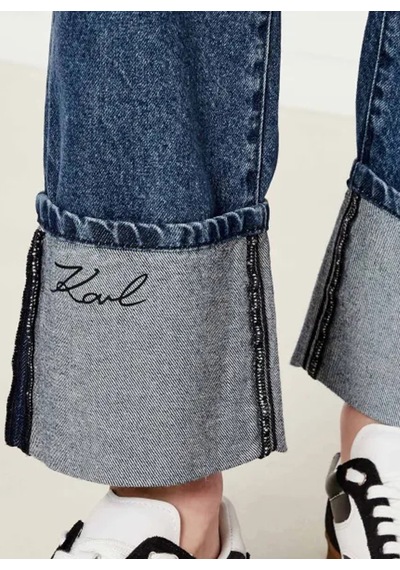 Karl Lagerfeld Mavi Kadın Denim Pantolon A3w10017