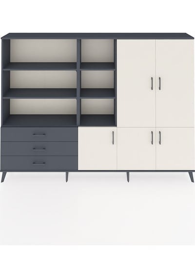 Arges Dolap 11 Raflı 3 Çekmeceli 5 Kapaklı 220x30x163 Antrasit-ay Antrasit-aytaşı/antrasit Arges Dolap 11 Raflı 3 Çekmeceli 5 Kapaklı 220x30x163 Antrasit-ay Antrasit-aytaşı/antrasit