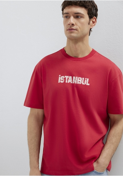 Mavi - İstanbul Baskılı Kırmızı Tişört 0613593-70428