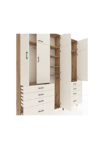 Arges Dolap 8 Raflı 8 Çekmeceli 3 Askılı 220x30x243 Çam-aytaşı/aytaşı Aytası/aytası Arges Dolap 8 Raflı 8 Çekmeceli 3 Askılı 220x30x243 Çam-aytaşı/aytaşı Aytası/aytası
