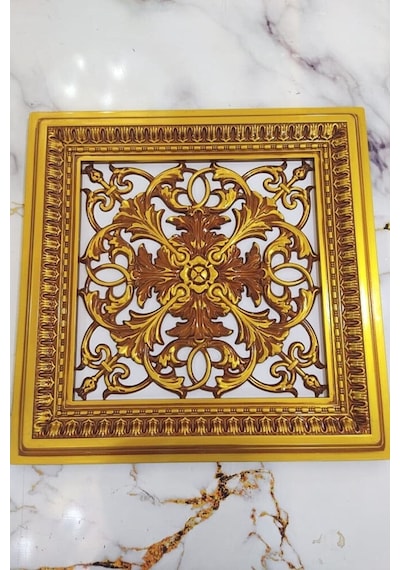 Diecor Led Döşenebilir Asma Tavan Uyumlu 60x60 Dekoratif Tavan Paneli Kahve 60 X 60 Model:xa292
