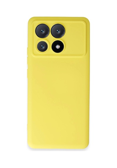 Xiaomi Poco X6 Pro Kılıf Nano İçi Kadife Silikon - Sarı -
